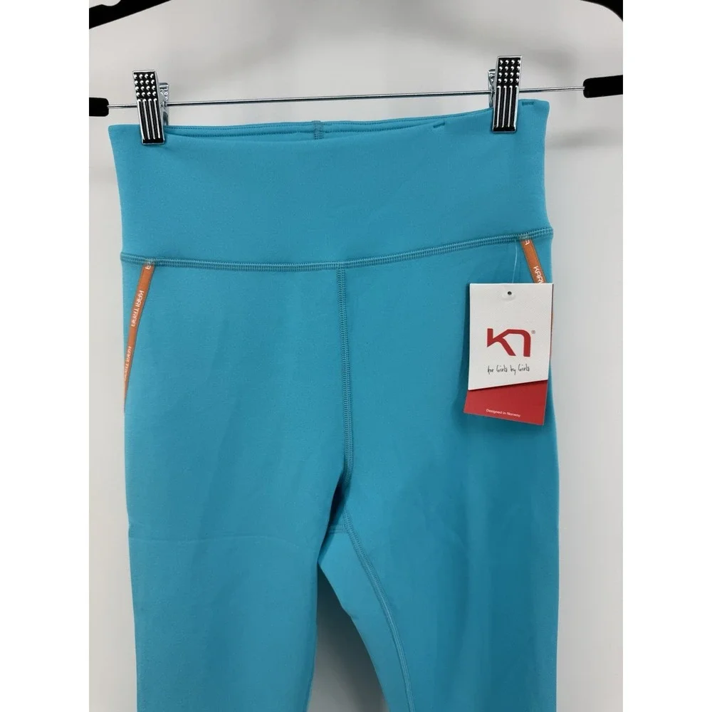 Kari Traa Janni High Waisted Tights‎ Women's M Scuba Blue NWT